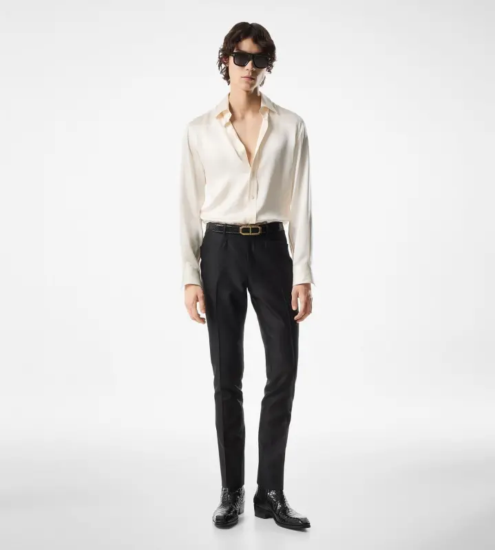 SILK CHARMEUSE SLIM FIT SHIRT online